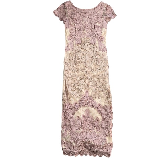 Anthropologie BHLDN JS Collection Soutache Santiago Dress Pink Mauve Sz 4 - Picture 8 of 11